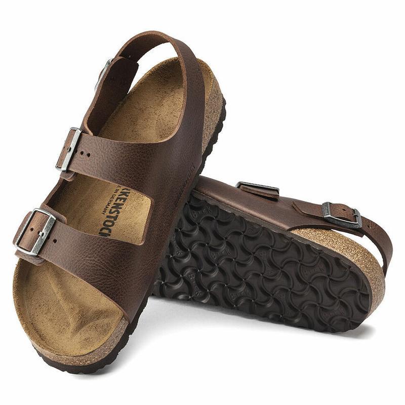 Milano Birkenstock Kozene Panske Hnede | SK 336GSO